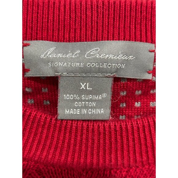 Daniel Cremieux Signature Collection Red Sweater Crew Neck Knit Sz XL - Picture 5 of 8